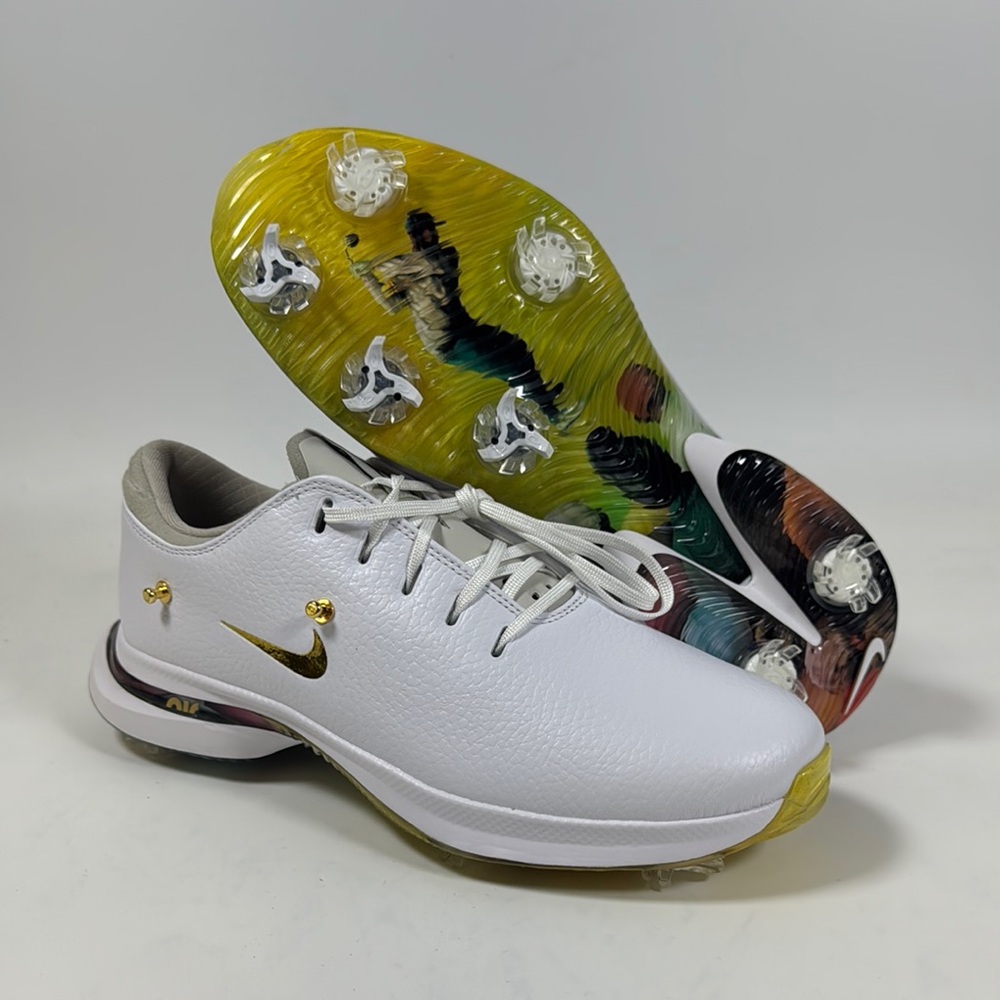 Men’s Nike Air Zoom Victory Tour 3 NRG Eastside Golf White-Gold FJ2241-101 - Picture 1 of 4
